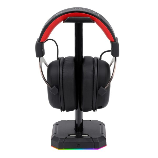 Redragon Ha300 Scepter Pro Rgb Headset Stand With Usb Hub (4 X Usb 2.0, Rgb Lighting) 3 Redragon Ha300 Scepter Pro Rgb Headset Stand With Usb Hub (4 X Usb 2.0, Rgb Lighting)
