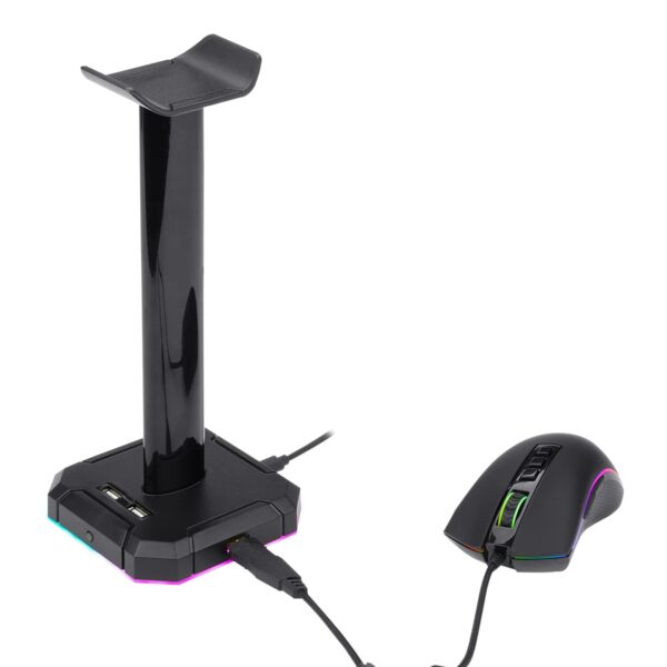 Redragon Ha300 Scepter Pro Rgb Headset Stand With Usb Hub (4 X Usb 2.0, Rgb Lighting) 2 Redragon Ha300 Scepter Pro Rgb Headset Stand With Usb Hub (4 X Usb 2.0, Rgb Lighting)