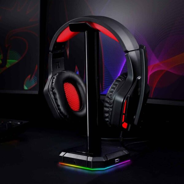 Redragon Ha300 Scepter Pro Rgb Headset Stand With Usb Hub (4 X Usb 2.0, Rgb Lighting) 5 Redragon Ha300 Scepter Pro Rgb Headset Stand With Usb Hub (4 X Usb 2.0, Rgb Lighting)