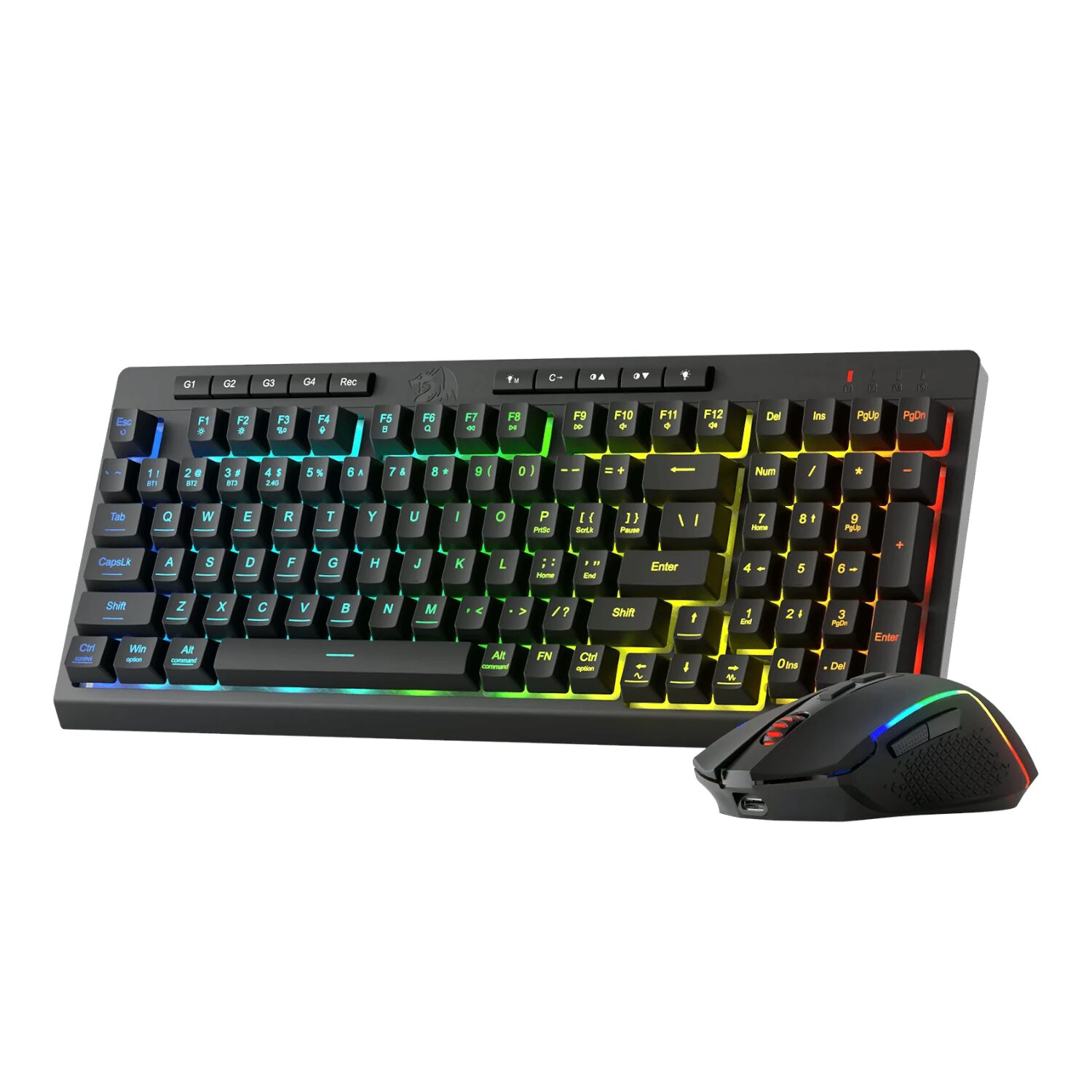 Redragon Rylo Pro S142 Tri-Mode Rgb Gaming Keyboard And Mouse Combo 1 Rd S142 Wr 01.Jpg