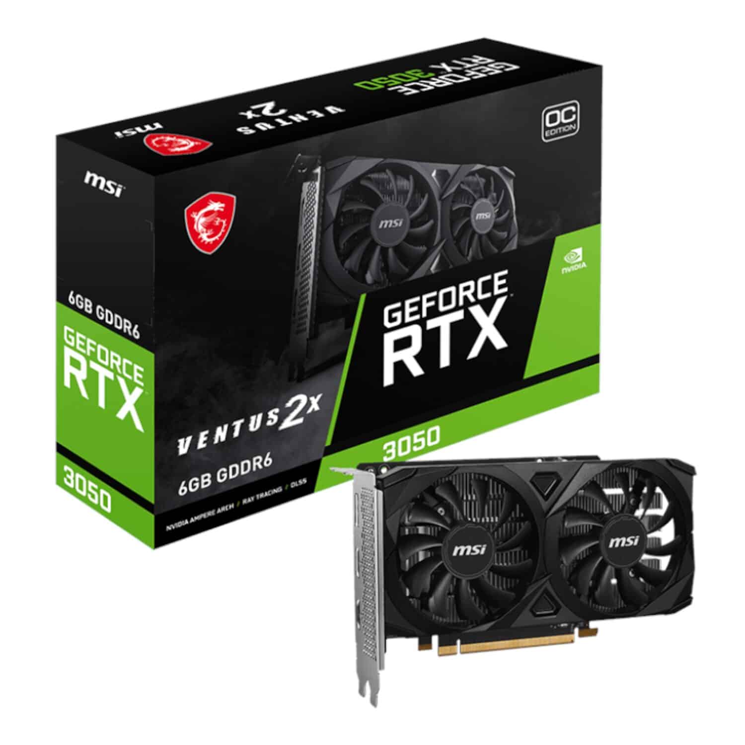 Msi Geforce Rtx 3050 Ventus 2X E 6Gb Oc Graphics Card 1 Rtx3050Ventus2Xe6Goc Wr 01.Jpg