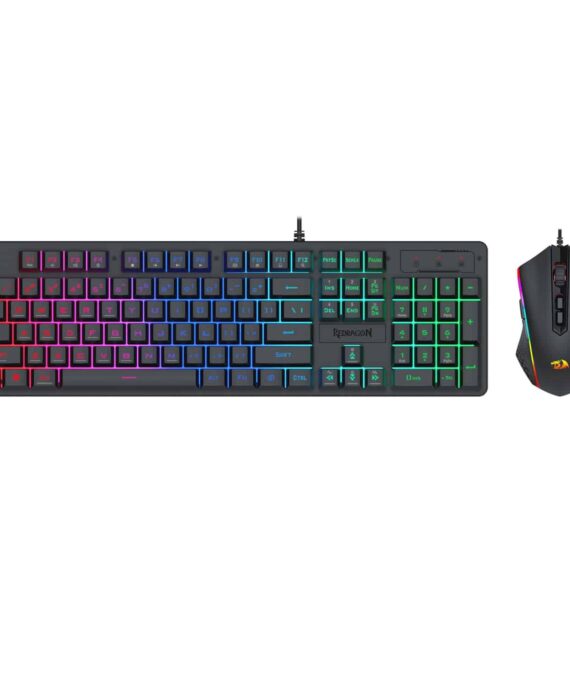 Redragon S107 RGB Gaming Essentials Wired Gaming Keyboard and Mouse Bundle
