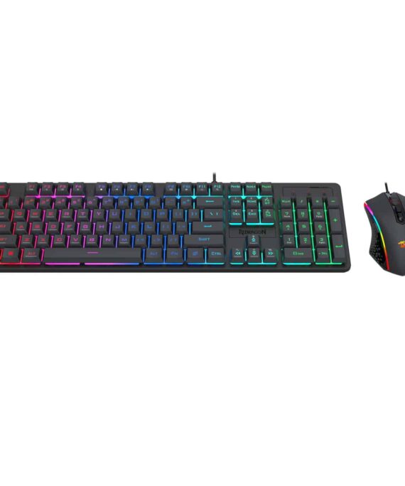 Redragon S107 RGB Gaming Essentials Wired Gaming Keyboard and Mouse Bundle