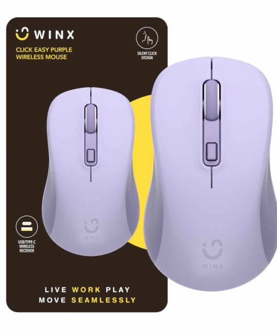 WX KB111 WINX CLICK Easy 1600DPI Wireless Mouse Purple wr 01a