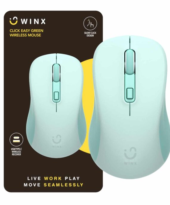 WINX CLICK Easy 1600DPI 2.4GHz Wireless Mouse - Green