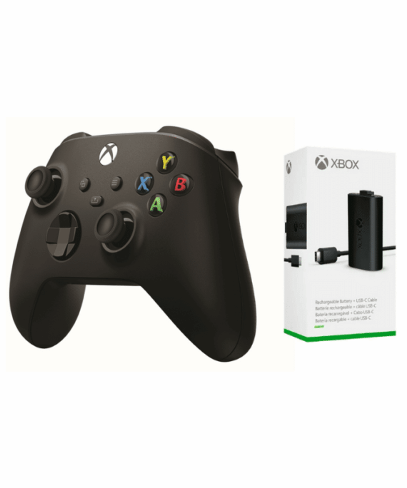 XBOX Series Wireless Controller Carbon Black Plus Rechargeable USB-C Battery Kit