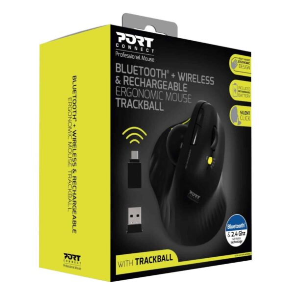 900716 Port Connect Wireless Rechargeable Executive Bluetooth Mouse Black Wr 01.Jpg