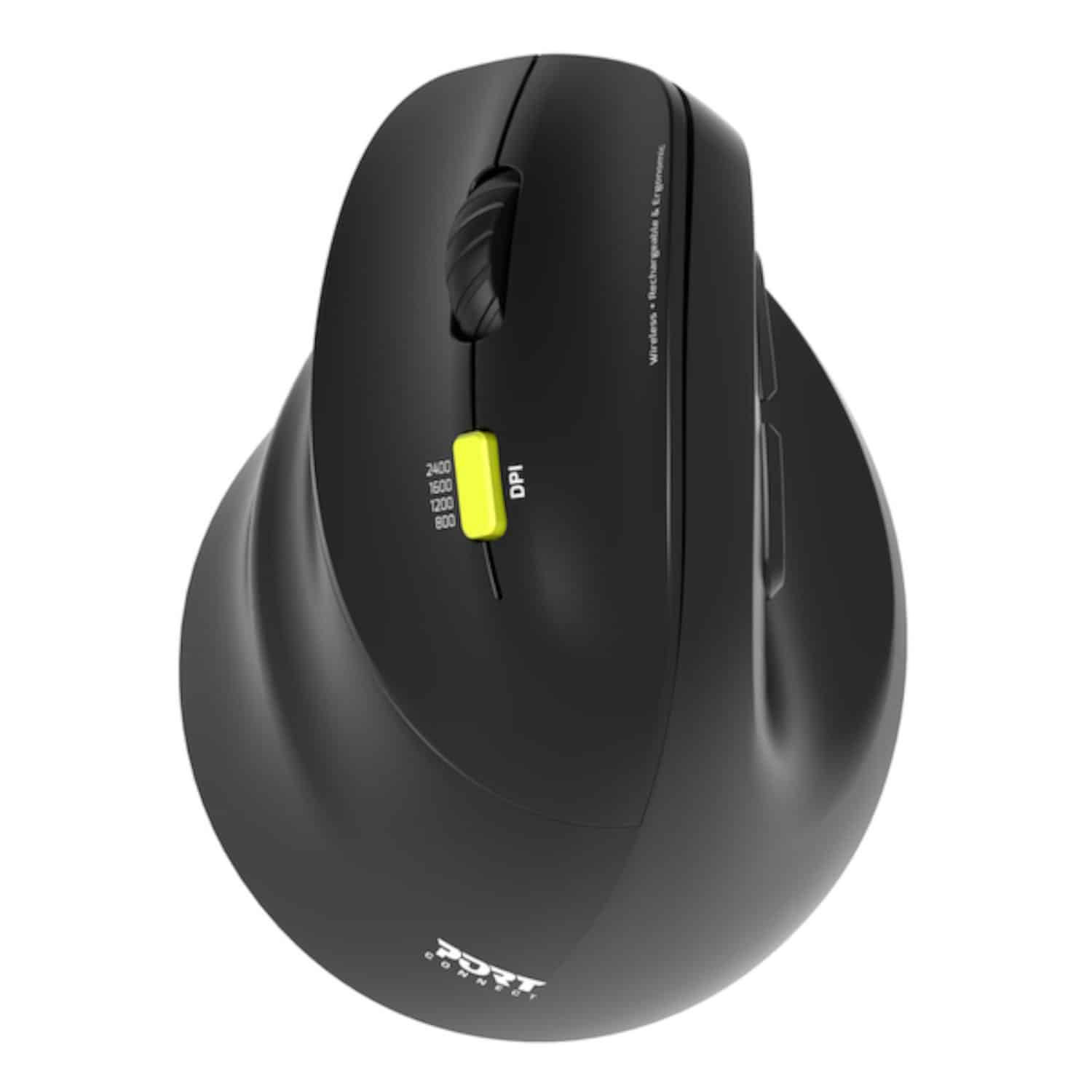 Port Connect Ergo Shape Rechargeable Wireless Mouse 1 910008 Port Mouse Ergo Rechargeable Bt Left Wr 09.Jpg