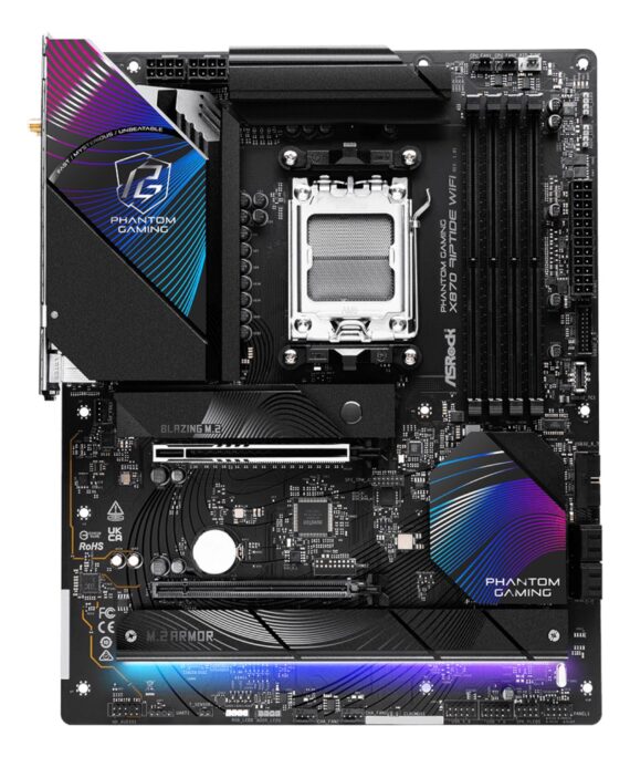 X870 RIPTIDEWIFI ASROCK X870 RIPTIDE WIFI AM5 ATX 4X DDR5 wr 03.jpg