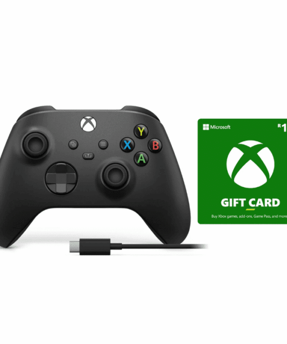 XBOX Series Wireless Controller Carbon Black Plus USB-C Cable Plus R150 Xbox Voucher