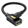 UGREEN Type-C to USB-A Adapter (Male to Female, 15cm)– Black