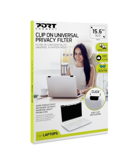 Port Connect 2D Clip On Universal Privacy Filter 15.6"
