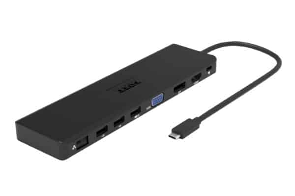 Port USB Type-C 1 x USB3.1|2 x USB 3.0|2 x USB 2.0|1 xHDMI-DP-VGA| Micro+SD Card Reader|1 x Mini DP|1 x RJ45|1 x Audio-Microphone| PD 100W -Black