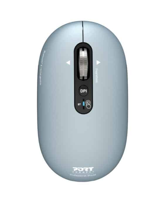 Port Connect PURE MAC Rechargeable Wireless and Bluetooth Mouse - Storm