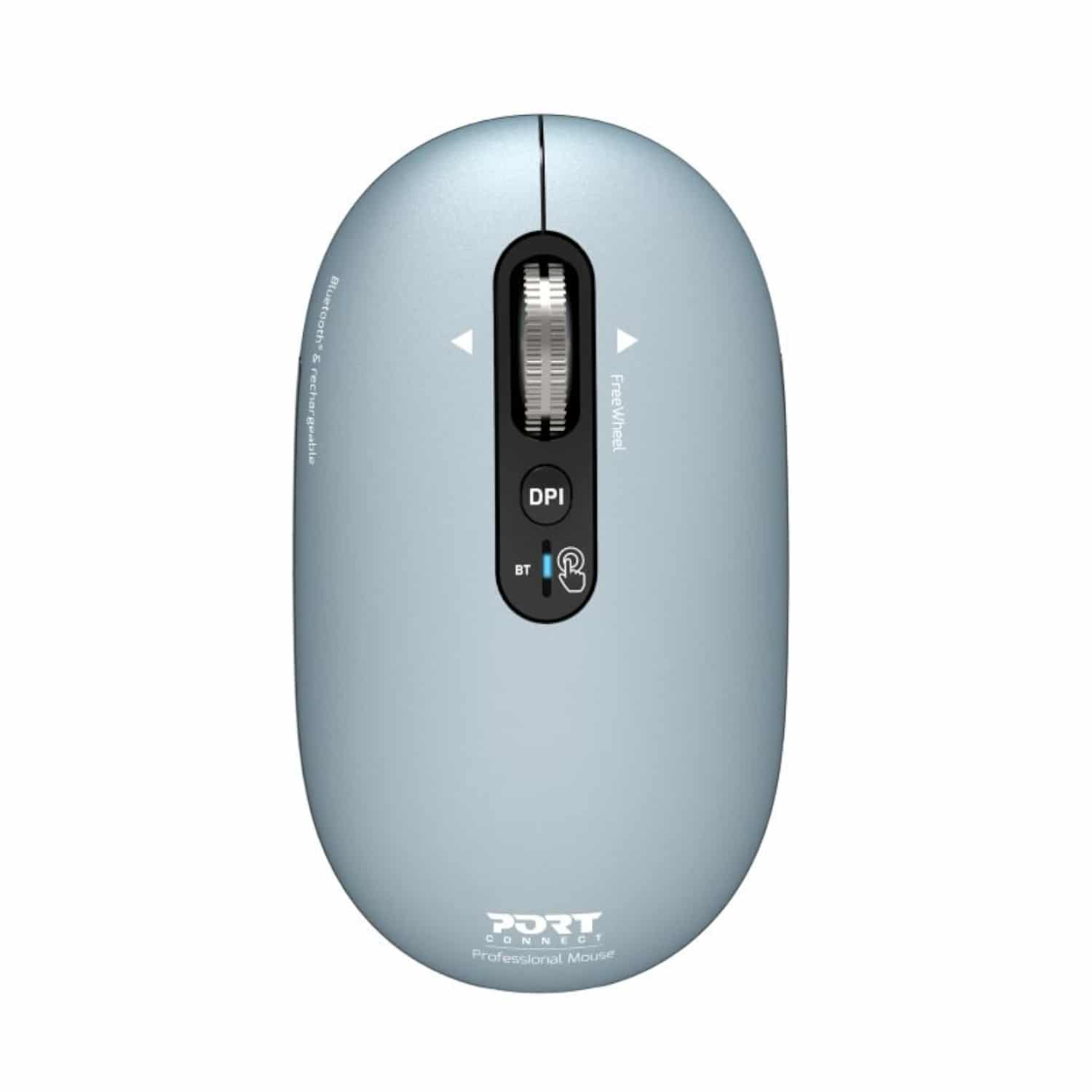 Port Connect Pure Mac Rechargeable Wireless And Bluetooth Mouse - Storm 1 Port Connect Pure Mac Rechargeable Wireless And Bluetooth Mouse - Storm
