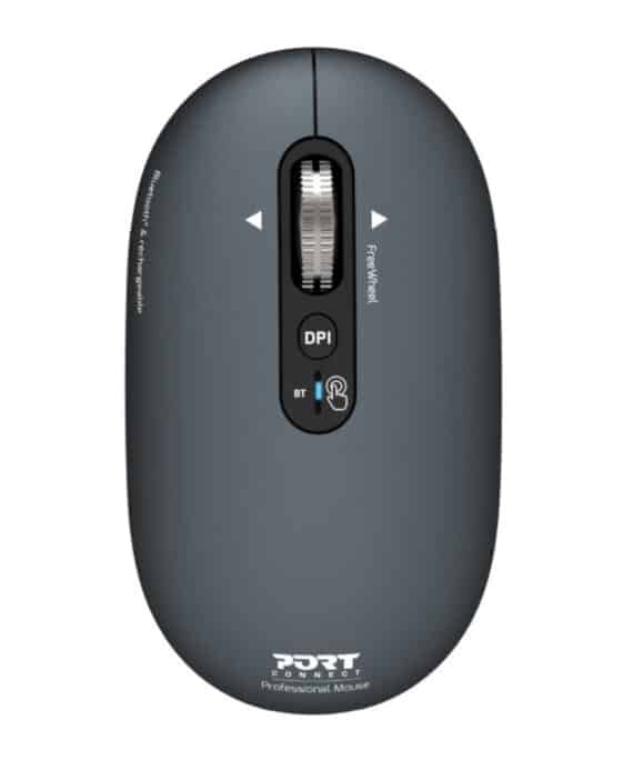 Port Connect PURE MAC Rechargeable Wireless and Bluetooth Mouse - Shadow