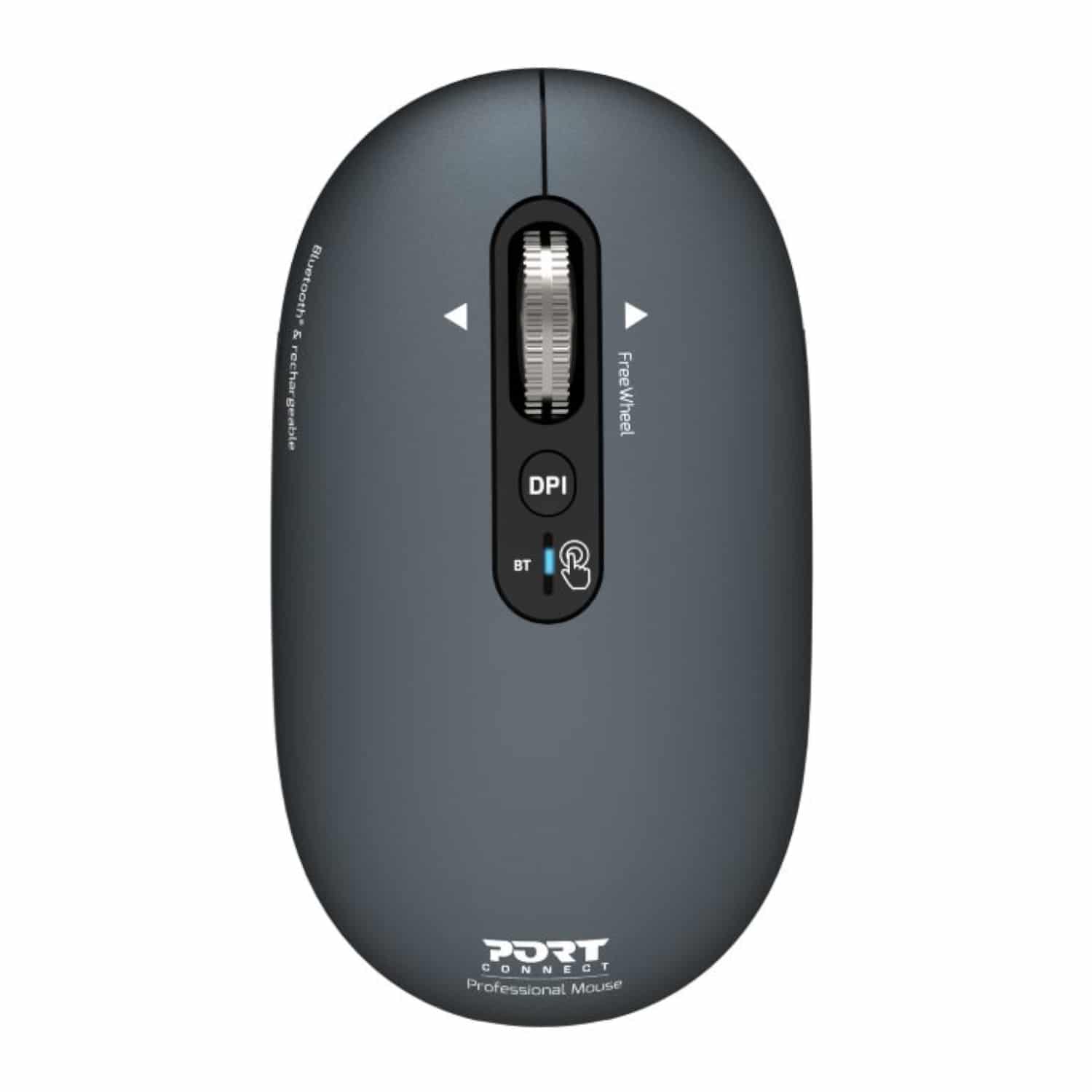 Port Connect Pure Mac Rechargeable Wireless And Bluetooth Mouse - Shadow 1 Port Connect Pure Mac Rechargeable Wireless And Bluetooth Mouse - Shadow