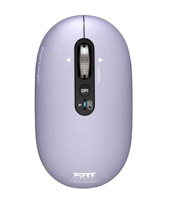 Port Connect PURE MAC Rechargeable Wireless and Bluetooth Mouse - Iris