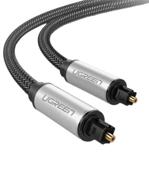UGREEN AV108 Male to Male Toslink Optical Audio Cable 2m–Grey