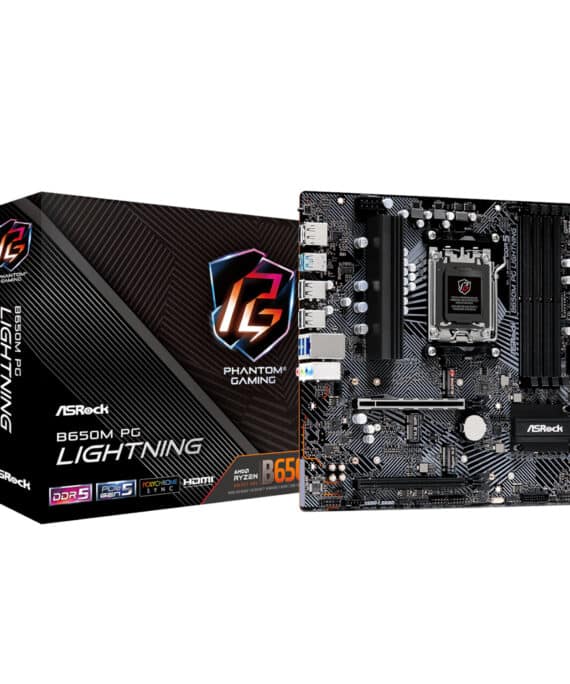 ASRock B650M PG Lightning AMD AM5 Micro ATX Motherboard