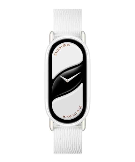 Xiaomi Smart Band 10 Magnetic Kona Leather Strap - Glacier White