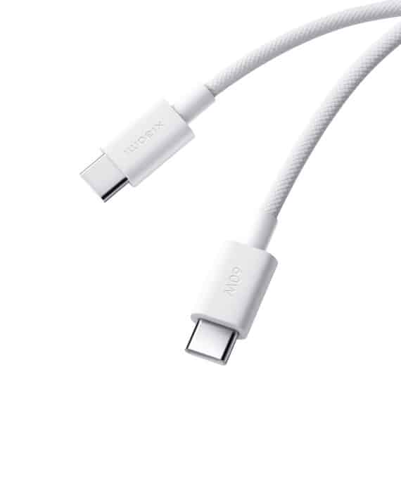 Xiaomi 3A Braided USB Type-C to USB Type-C Cable 1M - White