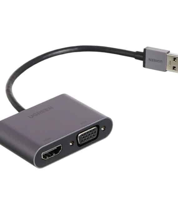 UGREEN CM449 USB-A to HDMI + VGA 1080P Display Adapter