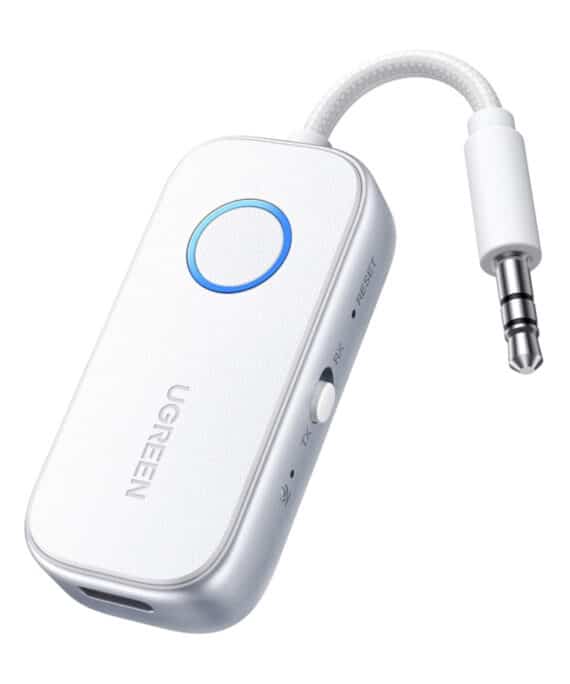 UGREEN 3.5mm Bluetooth 5.4 Audio Receiver/Transmitter - White