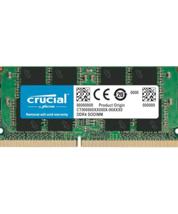 Crucial 8GB 3200MHz DDR4 Single Rank SODIMM Notebook Memory