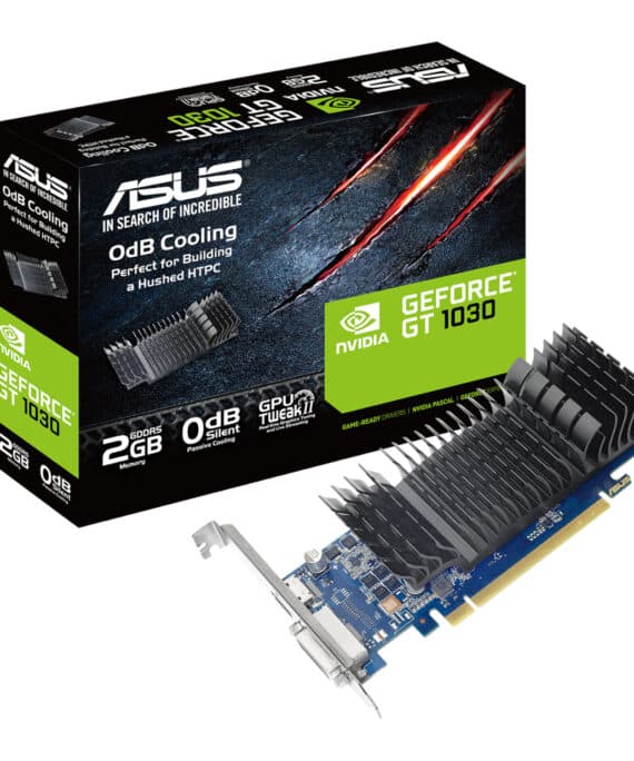 ASUS GeForce GT1030 2GB GDDR5 Low Profile Silent Graphics Card