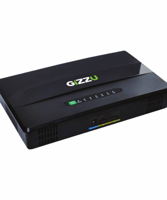GIZZU 60W 69Wh 21600mAh Mini POE DC UPS LifePO4 - Black