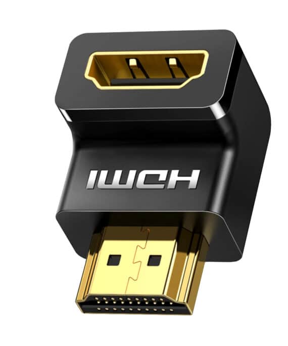 UGREEN HD112 HDMI 4K Male to Female Down-angled Connector - Black