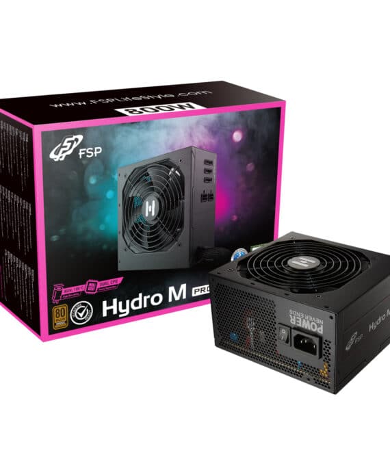 FSP Hydro M Pro 800W 80PLUS Bronze Gen5 Semi-modular Power Supply