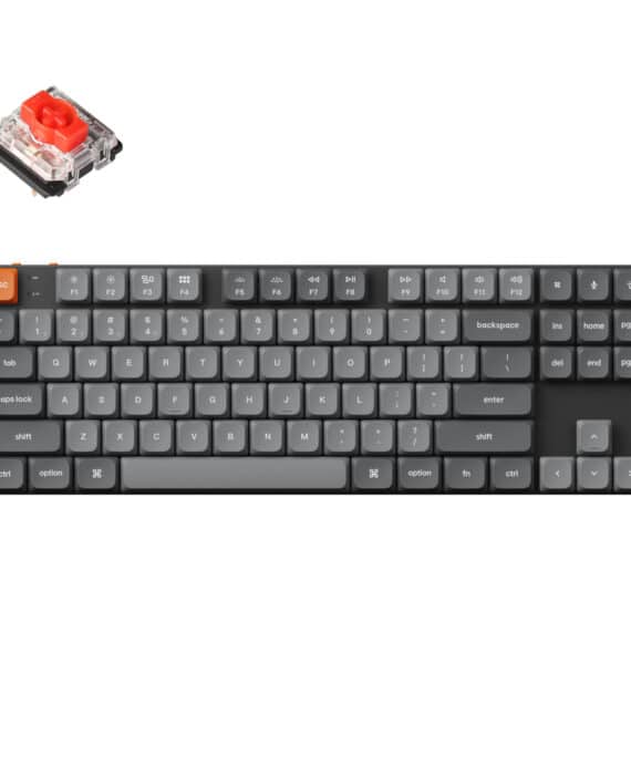 Keychron K1 Max QMK/VIA 80% Wireless Custom Mechanical Keyboard | RED Switches