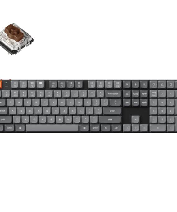 Keychron K5 Max QMK/VIA Full-sized Wireless Custom Mechanical Keyboard | BROWN Switches