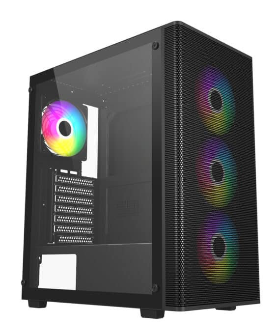 FSP M220 ATX Mid Tower Gaming Chassis - Black