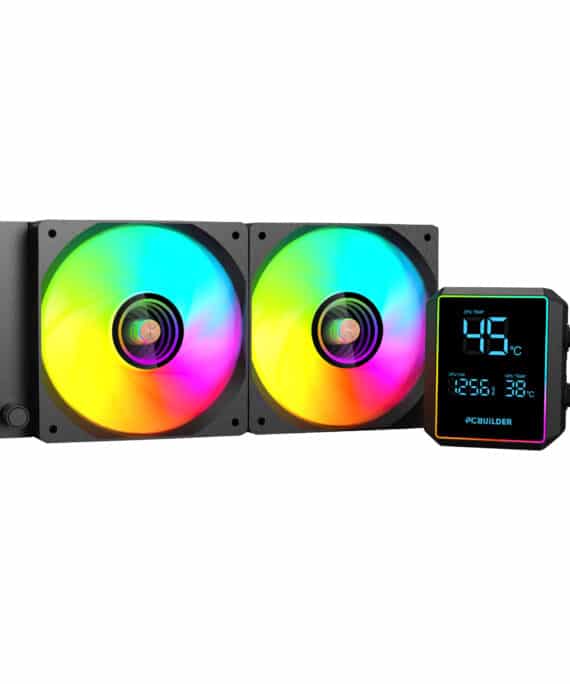 PCBuilder BLIZZARD FROST 240mm AIO ARGB Liquid CPU Cooler - Black