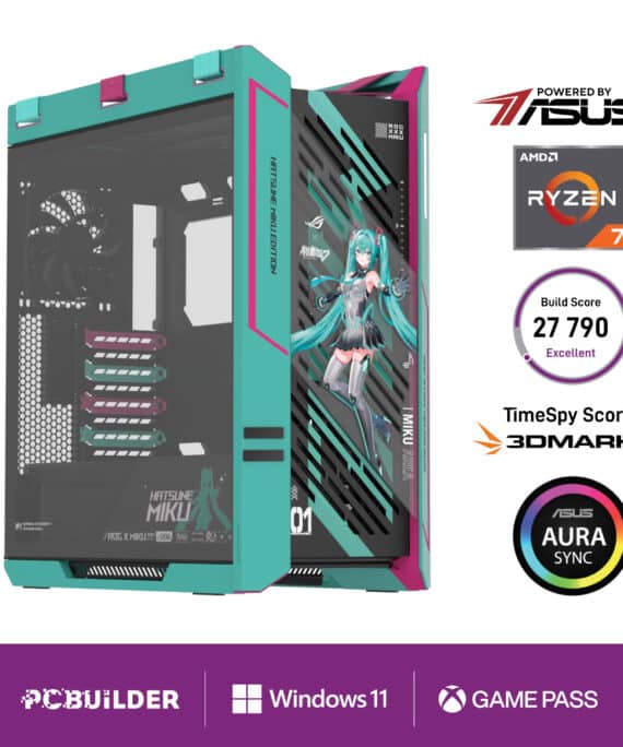 PCBuilder Ryzen 7 9800X3D ASUS X MIKU Windows 11 Gaming PC