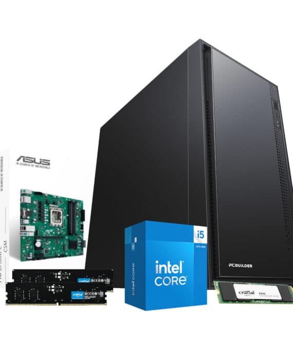 PCBuilder Intel i5-14400 OFFICE Master Windows 11 Desktop PC