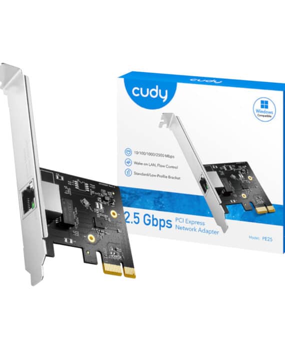 Cudy 2.5Gbps PCI-E Ethernet Adapter