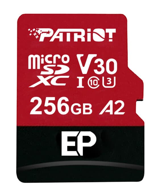 Patriot EP Series 256GB MICRO SDXC V30 A2 (w/o Adaptor)