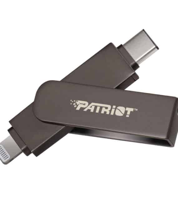 Patriot iLuxe Stick C 256GB USB 3.2 GEN 1 Type C + Lightning Flash Drive - Black