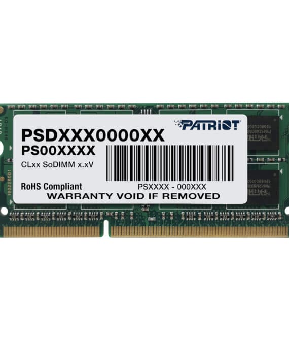 Patriot Signature Line 4GB 1600MHz DDR3 Dual Rank SODIMM Notebook Memory