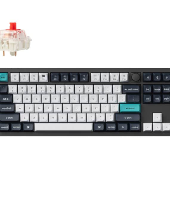 Keychron Q3 Max 80% Full Assembled Knob Red Switch Hot-Swap Gateron Jupiter RGB Wireless Keyboard - Black
