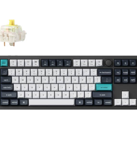 Keychron Q3 Max QMK/VIA 80% Wireless Custom Mechanical Keyboard (Banana Switch) - Carbon Black
