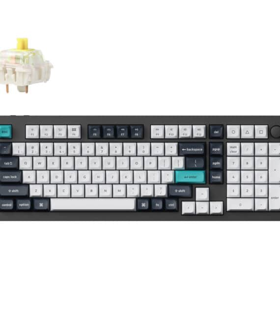 Keychron Q5 Max QMK/VIA Full-size Wireless Custom Mechanical Keyboard (Banana Switches) - Carbon Black