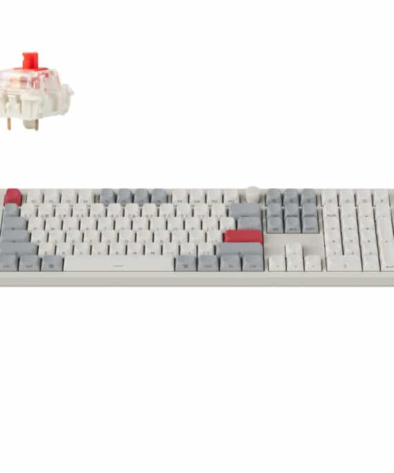 Keychron Q6 Max QMK/VIA Wireless Custom Mechanical Keyboard OSA Gateron Red Jupiter Switches - Shell White