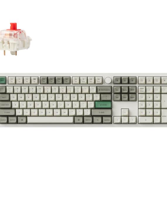 Keychron Q6 Max QMK/VIA Wireless Custom Mechanical Keyboard KSA Gateron Red Jupiter Switches - Shell White