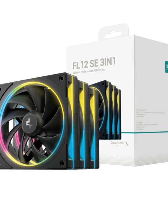 DeepCool FL12 SE 3-in-1 ARGB 120mm Fan Pack - Black