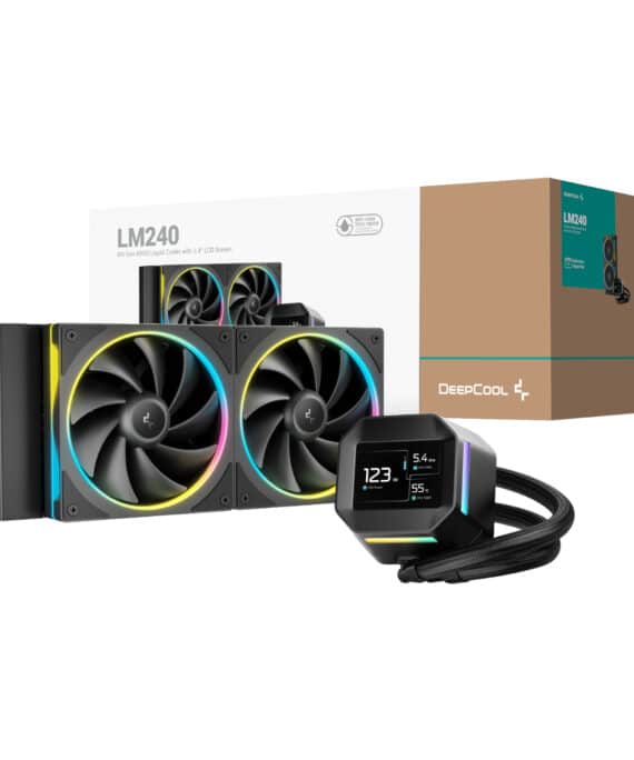 DeepCool LM240 ARGB 240mm AiO CPU Liquid Cooler - Black